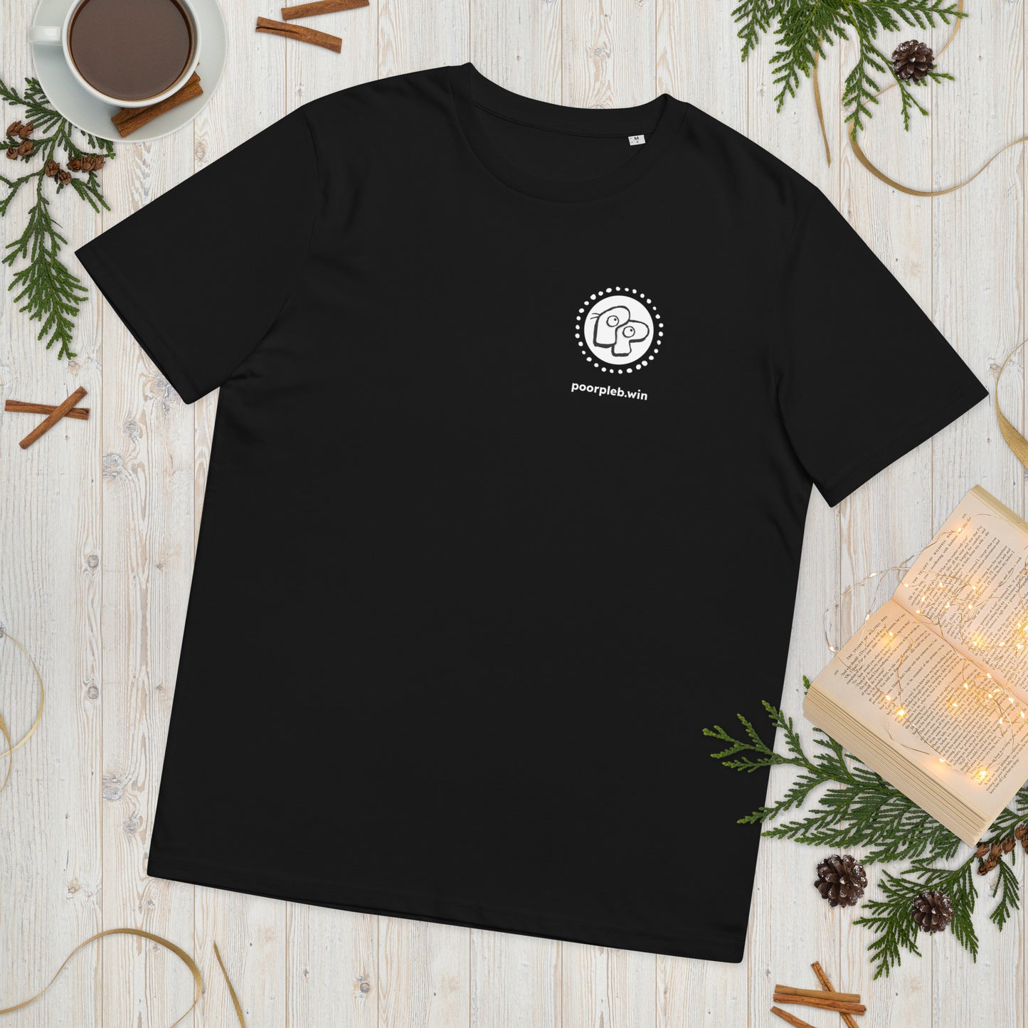 Poor Pleb Organic T-Shirt - Small Round Logo