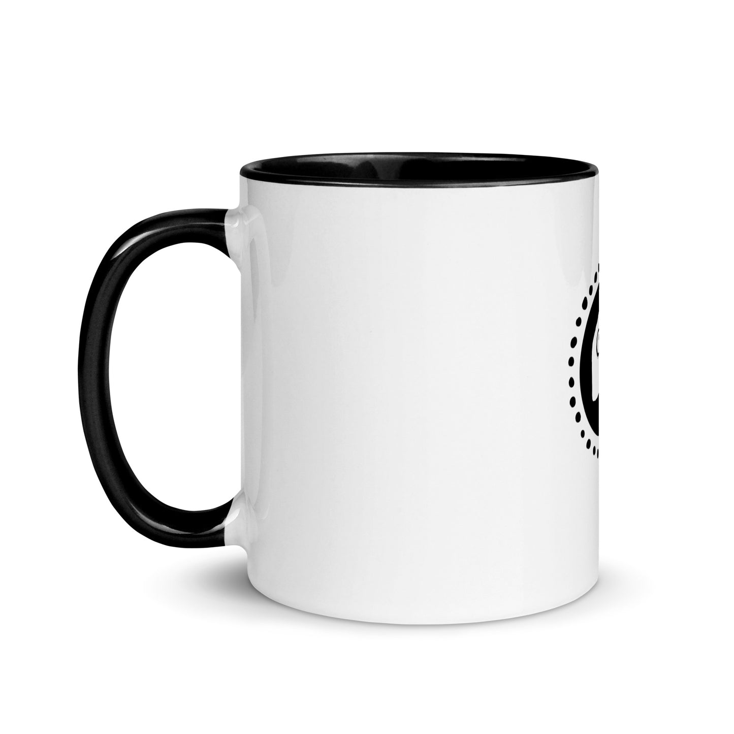 Poor Pleb 'Circle Logo' White / Black Mug