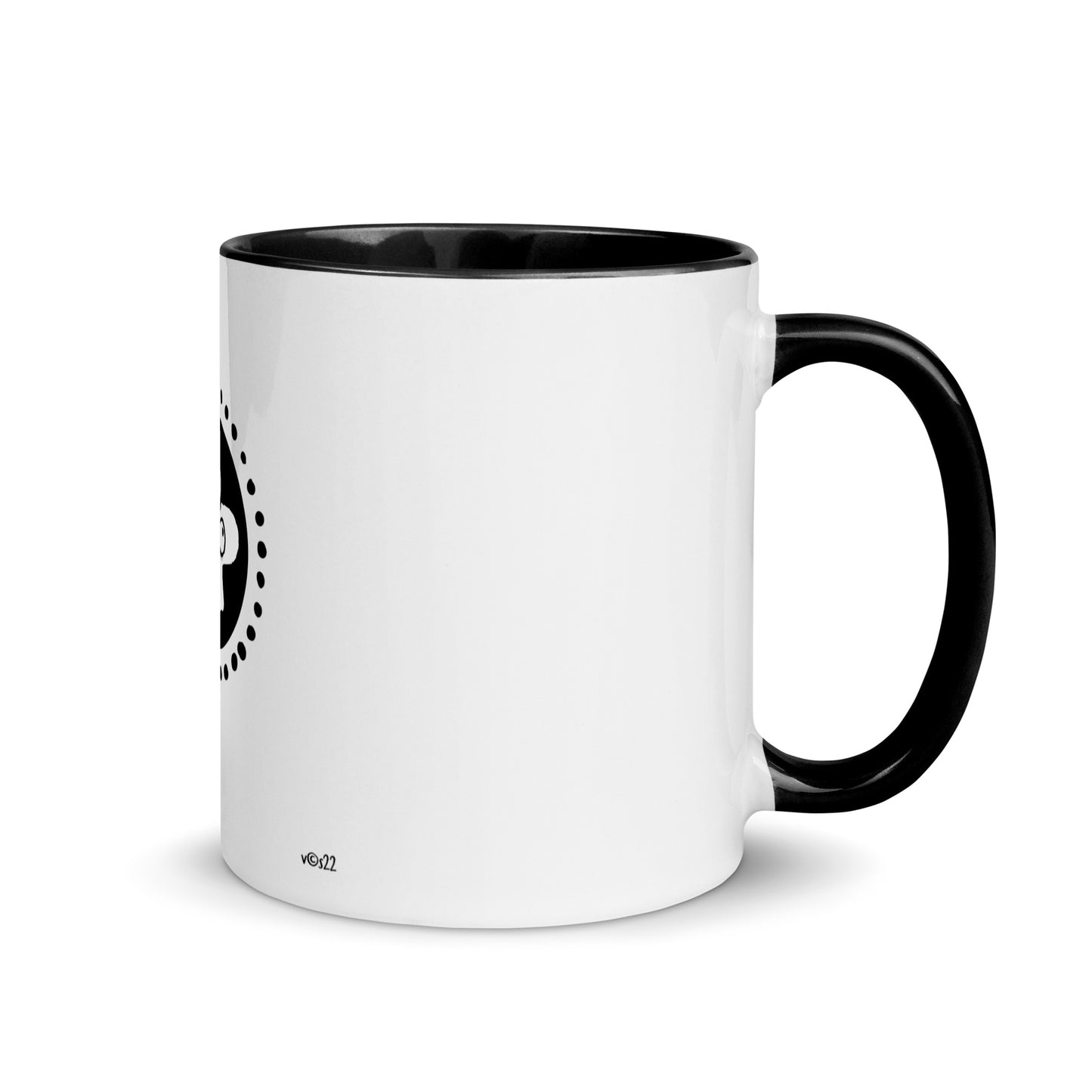 Poor Pleb 'Circle Logo' White / Black Mug