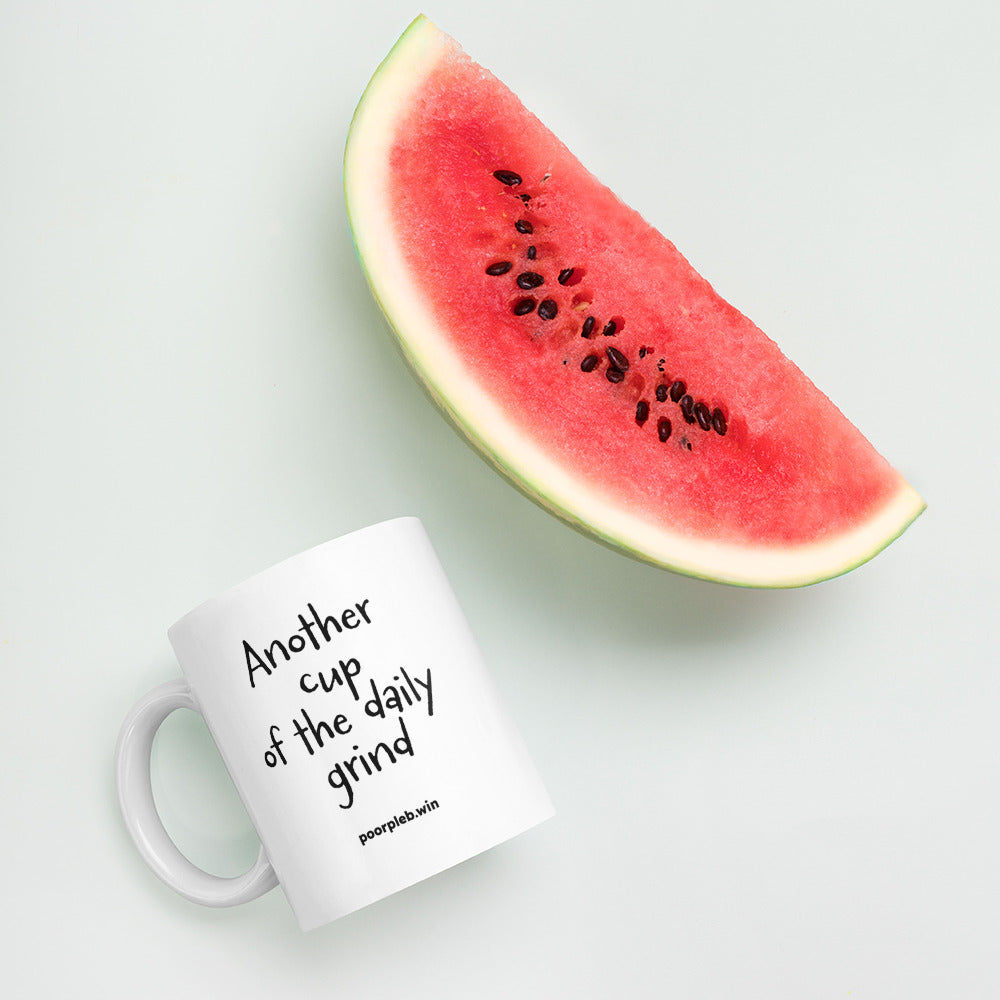 Poor Pleb 'Circle Logo' White Mug