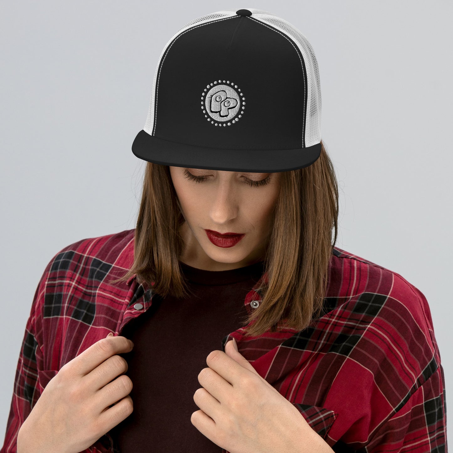 Poor Pleb 'Circle Logo' - Trucker Cap