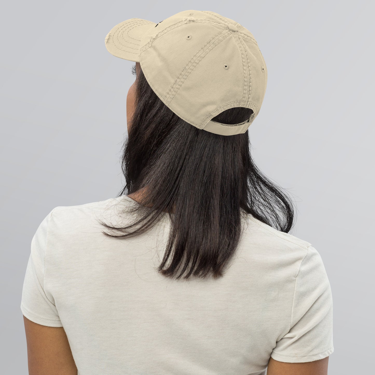 Poor Pleb 'Stacked Logo' - Distressed Dad Hat