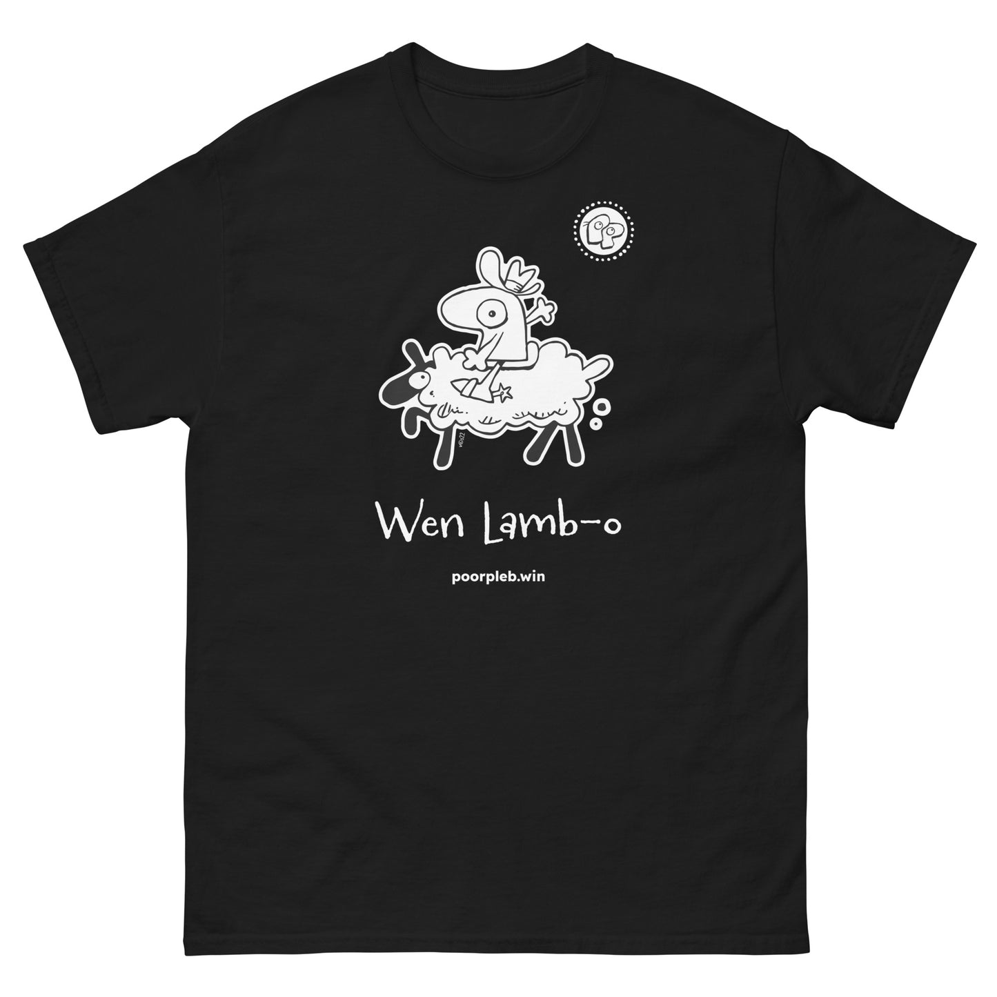 Poor Pleb T-shirt (dark colours) - Wen Lamb-o - Crypto Biskit