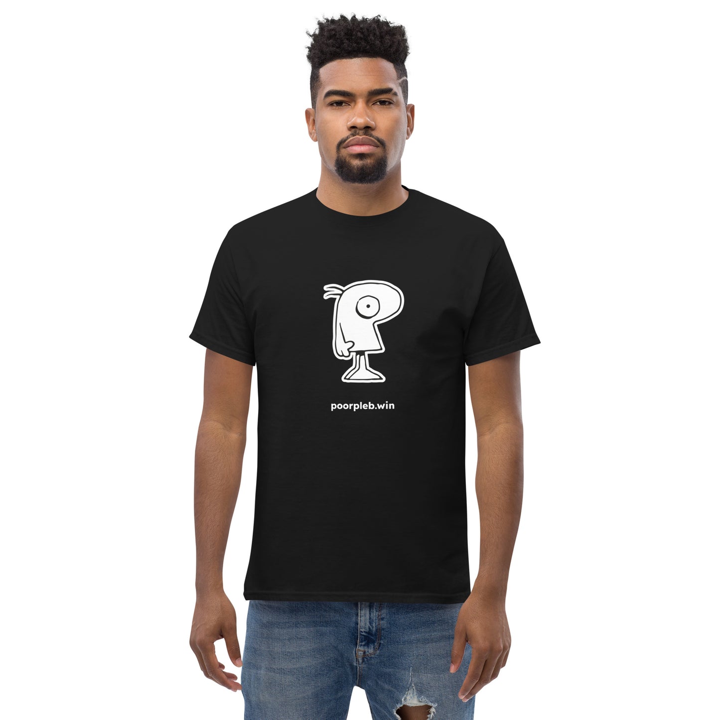 Poor Pleb T-shirt (dark colours) - The Original Pleb - Crypto Biskit