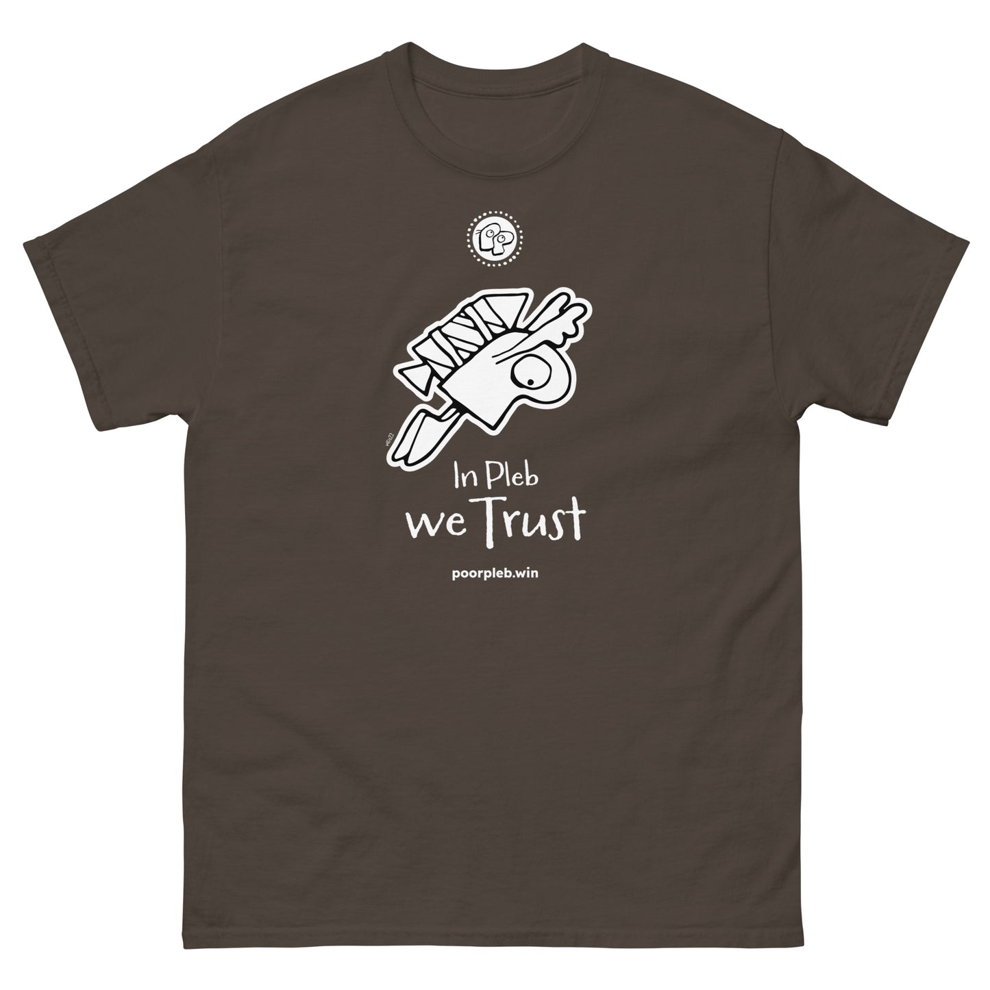 Poor Pleb T-shirt (dark colours) - In Pleb we Trust - Crypto Biskit