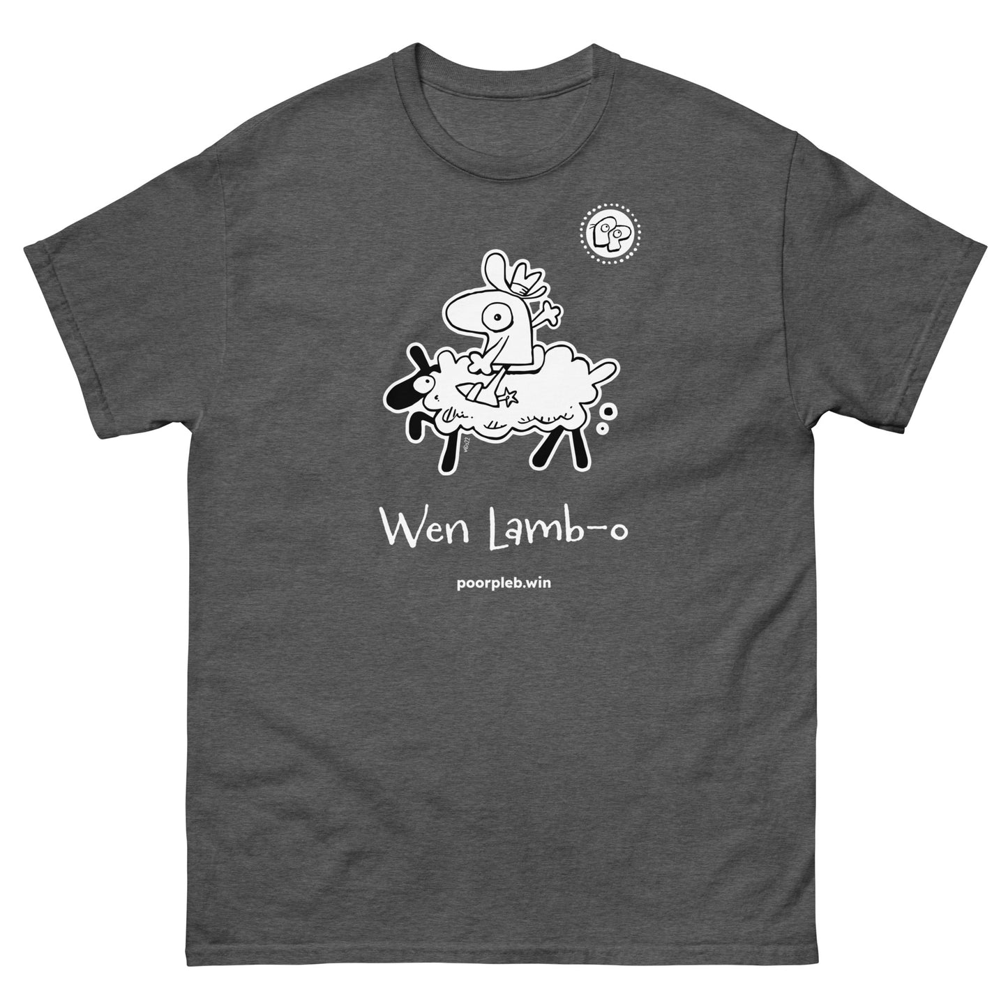 Poor Pleb T-shirt (dark colours) - Wen Lamb-o - Crypto Biskit