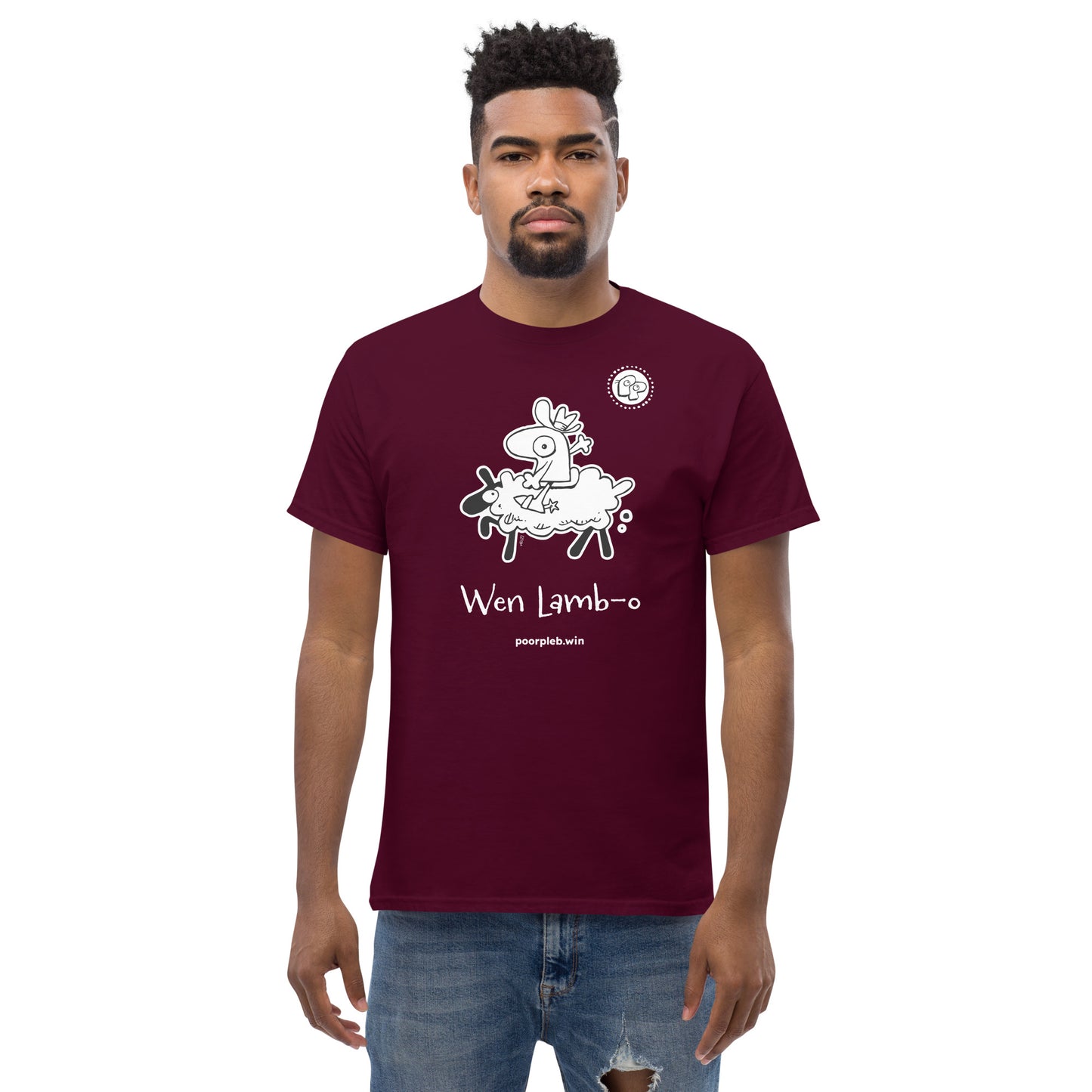 Poor Pleb T-shirt (dark colours) - Wen Lamb-o - Crypto Biskit