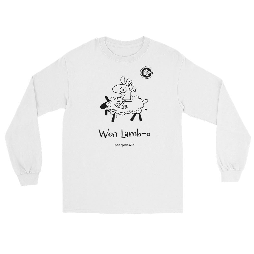 Poor Pleb Men’s Long Sleeve Shirt - Wen Lamb-O - Crypto Biskit