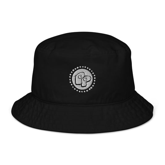 Poor Pleb 'circle logo' Organic bucket hat