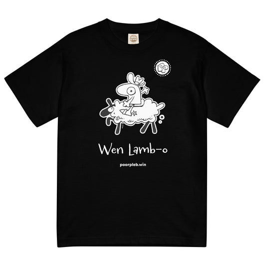 Poor Pleb Organic cotton T-shirt (dark colours) - Wen Lamb-o - Crypto Biskit