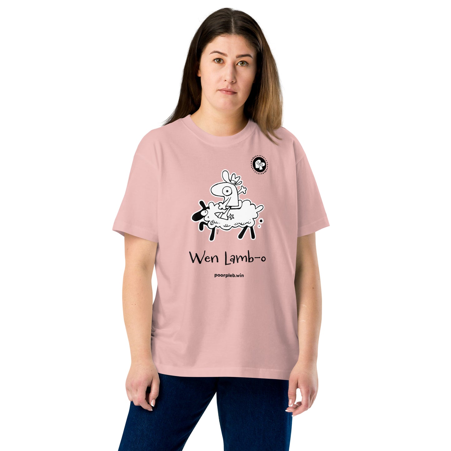 Poor Pleb Lightweight Cotton T-shirt (light colours) - Wen Lamb-o - Crypto Biskit