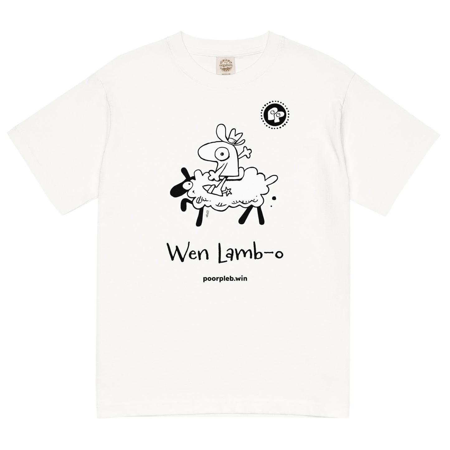 Poor Pleb Lightweight Cotton T-shirt (light colours) - Wen Lamb-o - Crypto Biskit