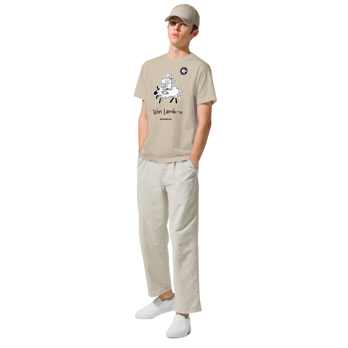 Poor Pleb Lightweight Cotton T-shirt (light colours) - Wen Lamb-o - Crypto Biskit