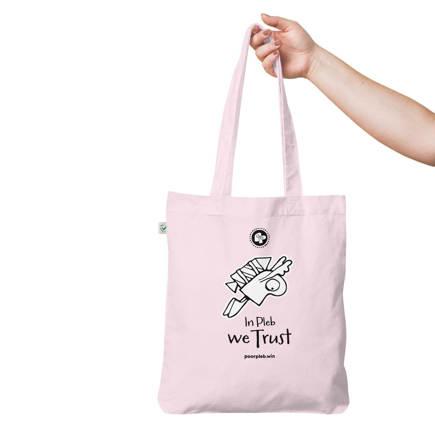 Poor Pleb Organic Tote Bag - In Plebs we Trust - Crypto Biskit