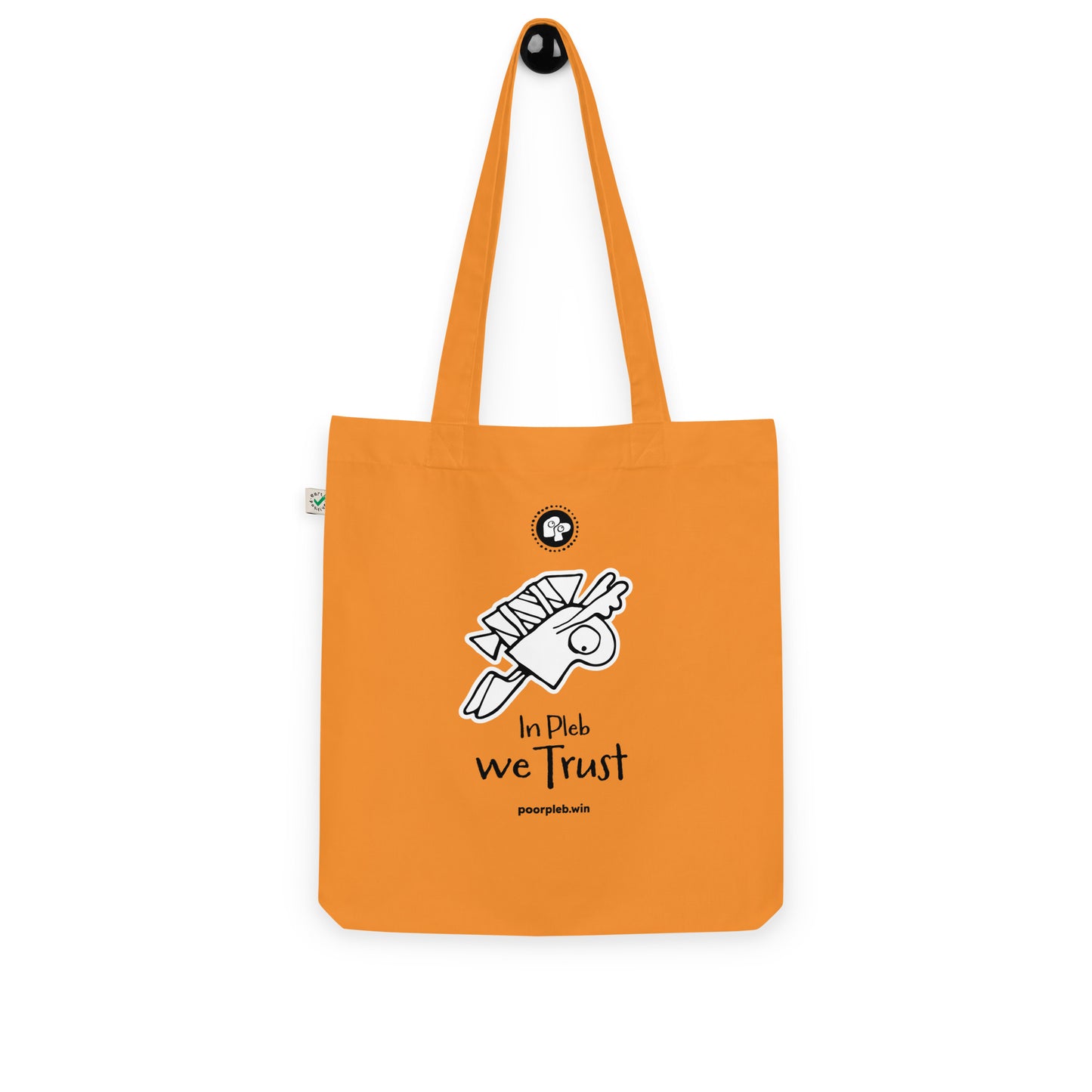 Poor Pleb Organic Tote Bag - In Plebs we Trust - Crypto Biskit