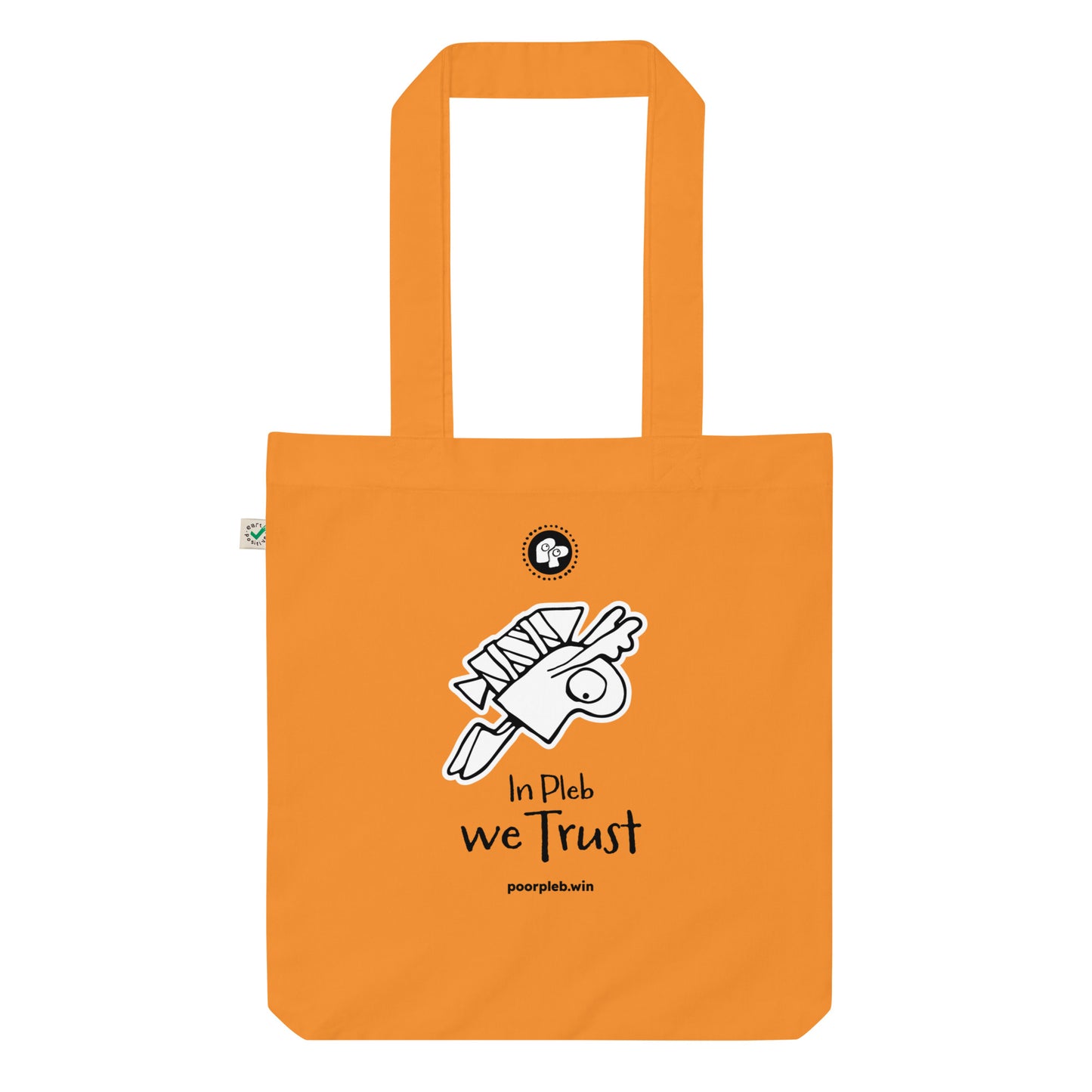 Poor Pleb Organic Tote Bag - In Plebs we Trust - Crypto Biskit