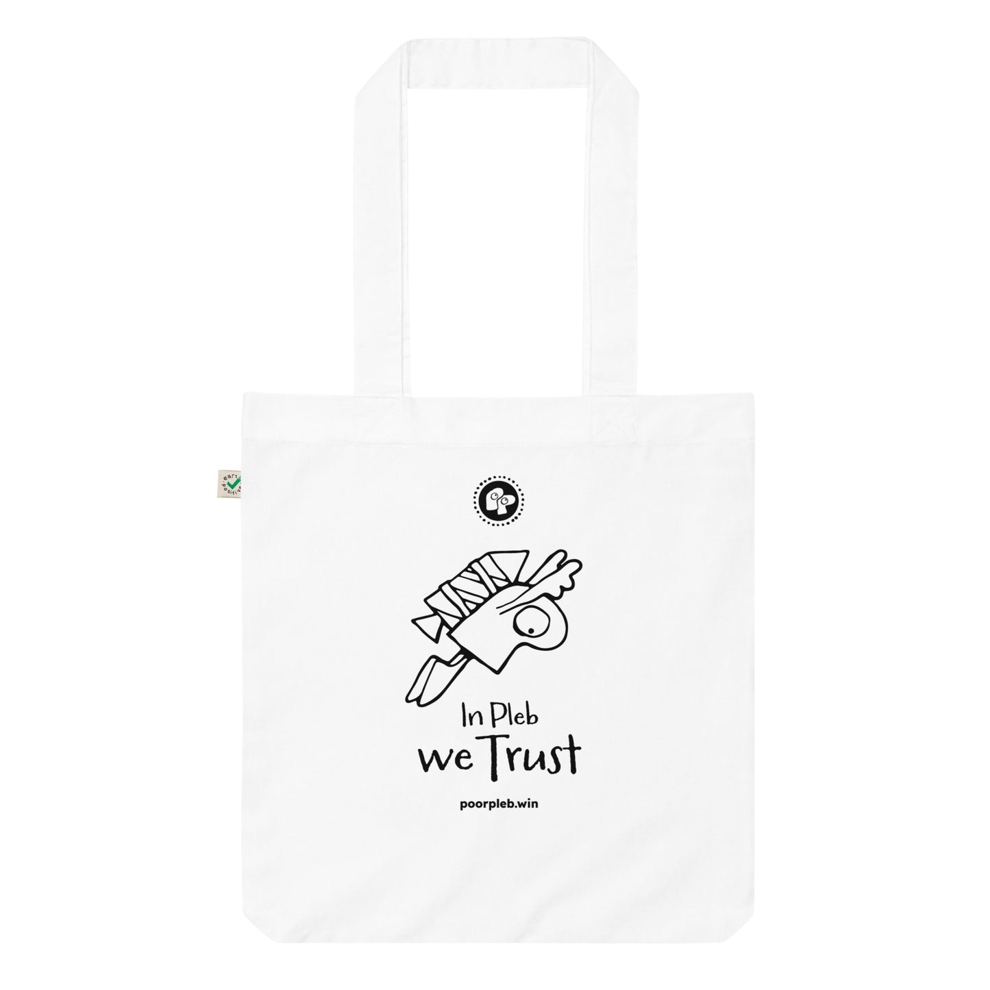 Poor Pleb Organic Tote Bag - In Plebs we Trust - Crypto Biskit