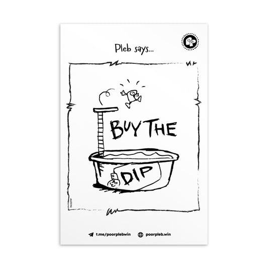 Poor Pleb Postcard - Buy the dip