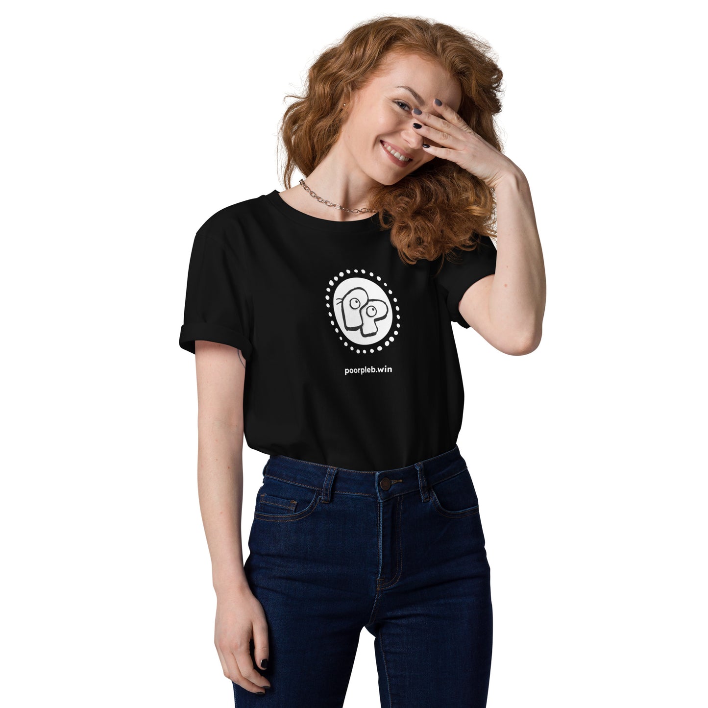 Poor Pleb Organic T-Shirt - Large Round Logo