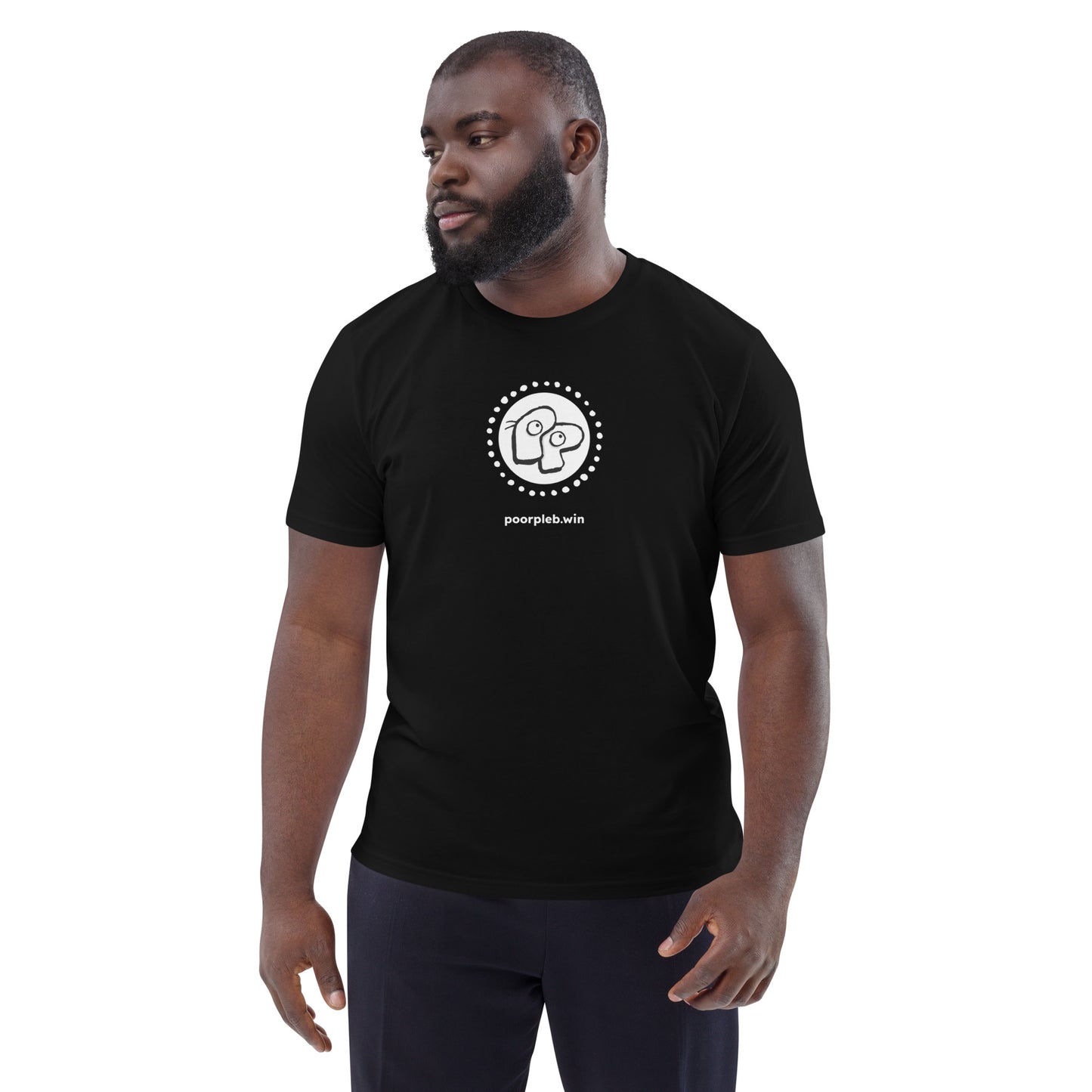 Poor Pleb Organic T-Shirt - Large Round Logo