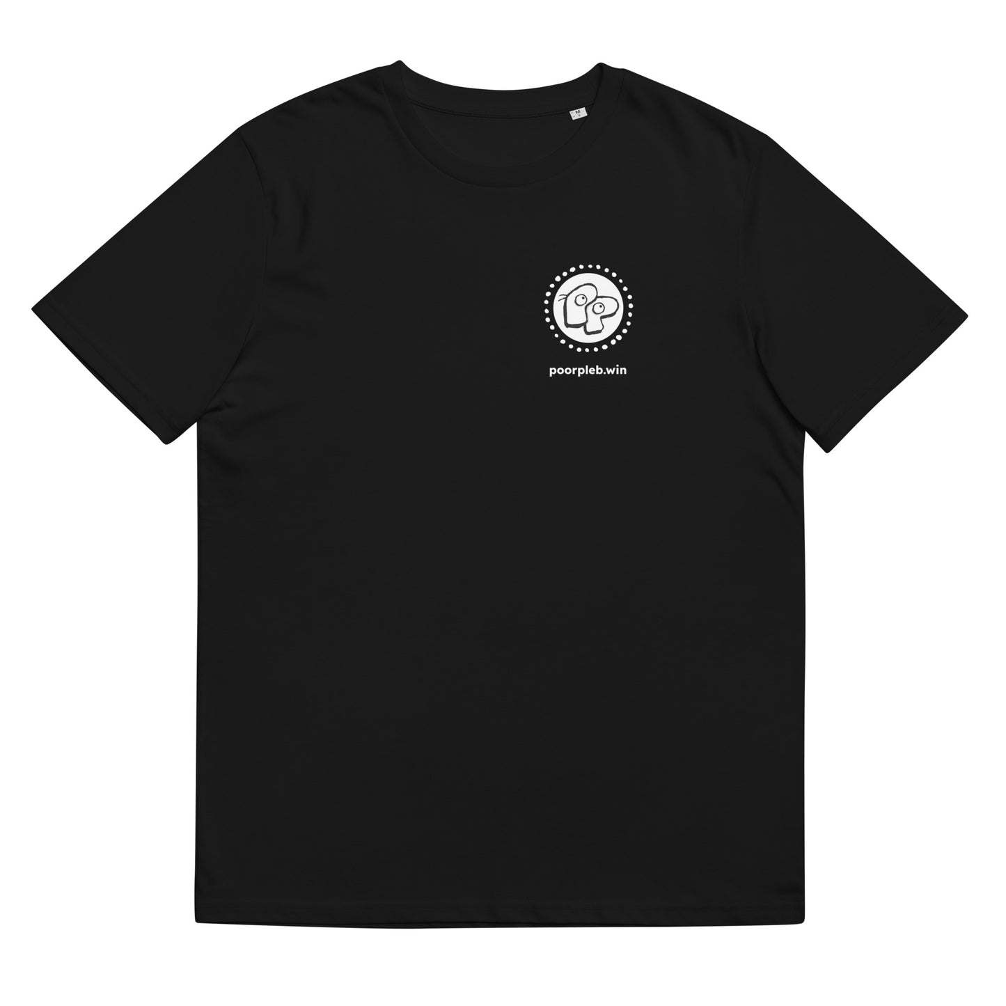 Poor Pleb Organic T-Shirt - Small Round Logo